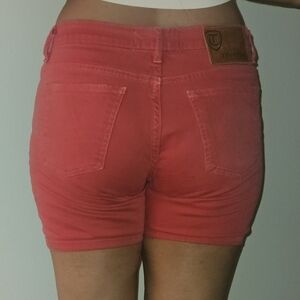 Red Denim Shorts